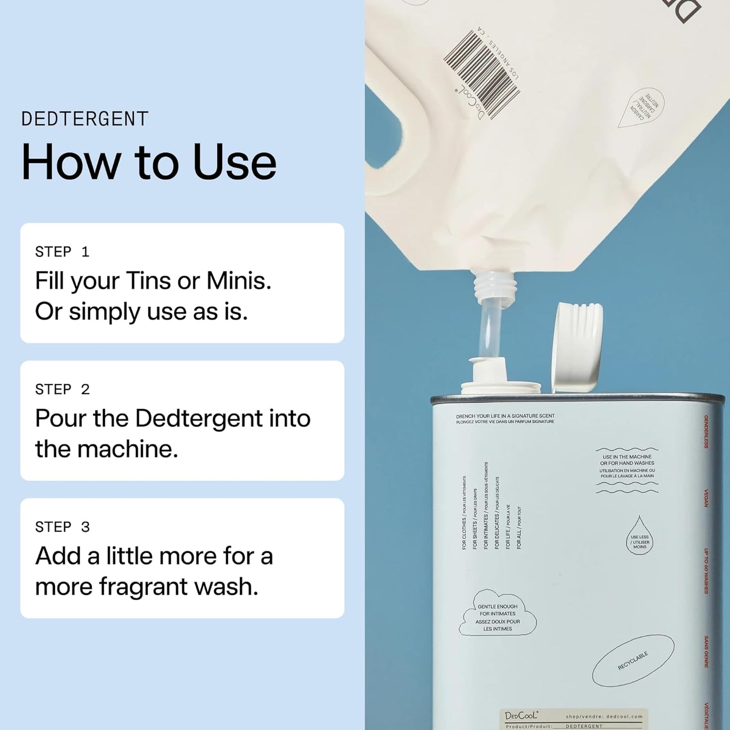 DedCool Liquid Laundry Dedtergent | 05 Spring | Luxurious Fresh Floral Fragrance Detergent | Removes Stains | Infused with Natural Essential Oils | Non-Toxic | 120 Washes | 64 fl oz