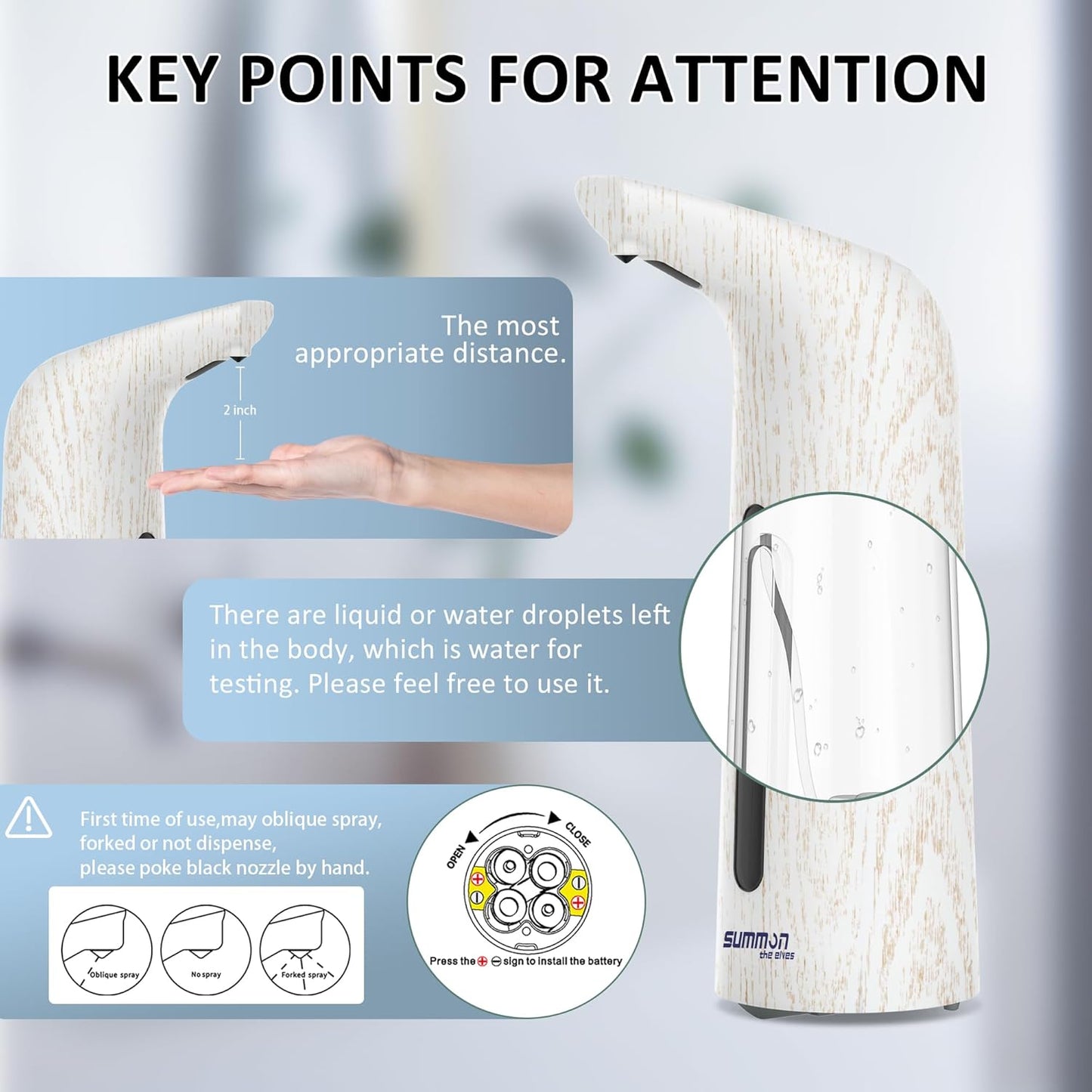 Automatic Soap Dispenser Touchless,400ML Hand & Dish Countertop Electric Liquid Dispenser with Sensor,4 Gear Adjustable Waterproof Battery Operated Kitchen Auto Soap Pump