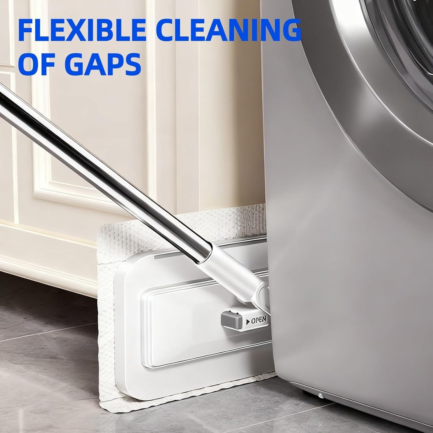 2025 New Mini Disposable Dust Mop with 20 Dry Wet Disposable Pads No-Touch Dirty Cleaning Dust Mop , Multi Surface Floor Mopping and Sweeping for House Wall Bathroom Corners