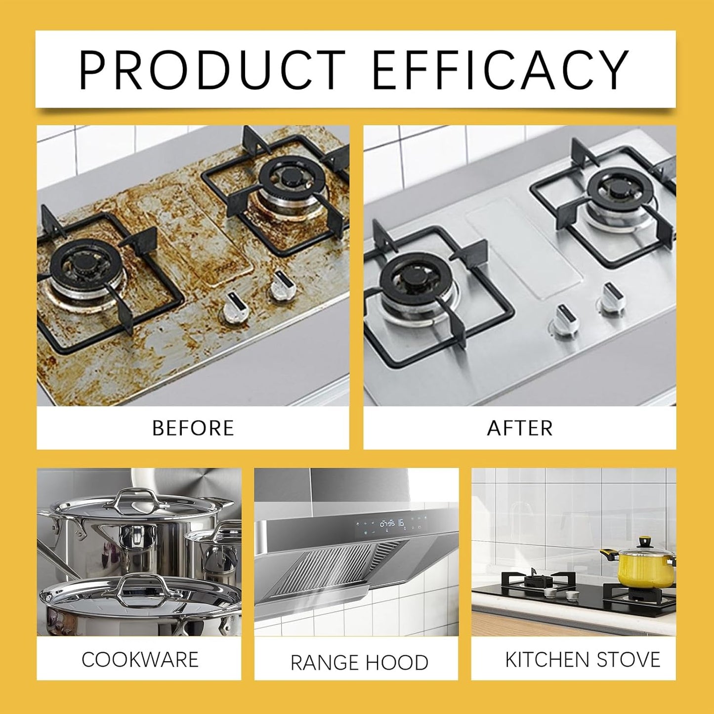 Multifunctional Powerful Kitchen Foam Cleaner, Rotateepic Foam Cleaner, Greasy Dirt Clean Spray, All-Purpose Heavy Duty Degreaser Cleaning Spray for Oven, Stove and Range Hood (3pcs)