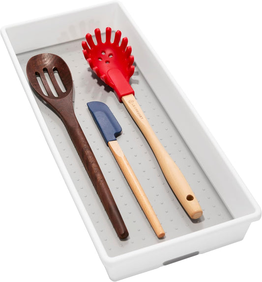 madesmart Antimicrobial Classic 15 x 6 Bin, Drawer Organizer, Multi-Purpose Home Organization, EPA Certified, White