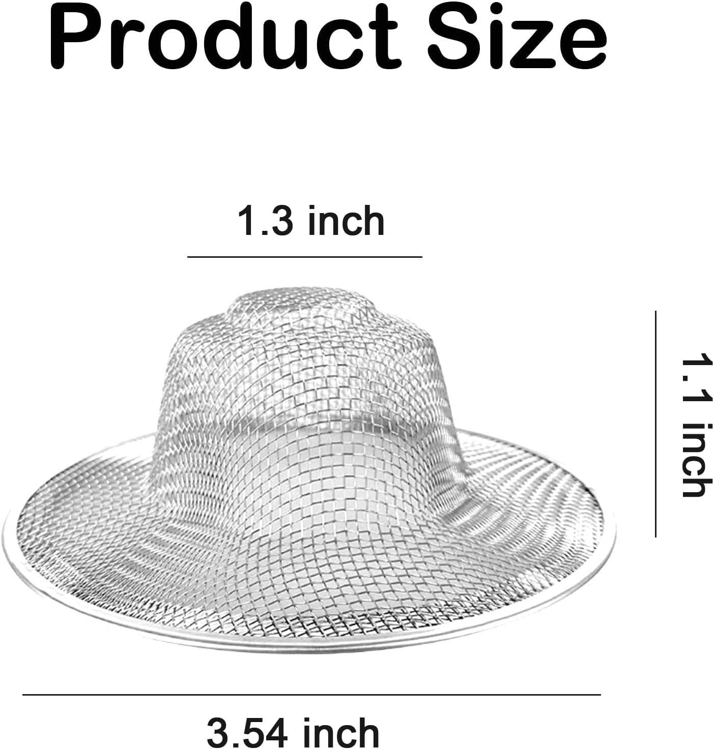 8PCS Metal Mesh Kitchen Sink Strainer, 3.54" Stainless Steel Slop Basket Filter Trap, Mesh Sink Drain Strainer Kitchen, Hair Basket Drain - Fits Most Kitchen Bathroom Sinks Shower Floor Drain