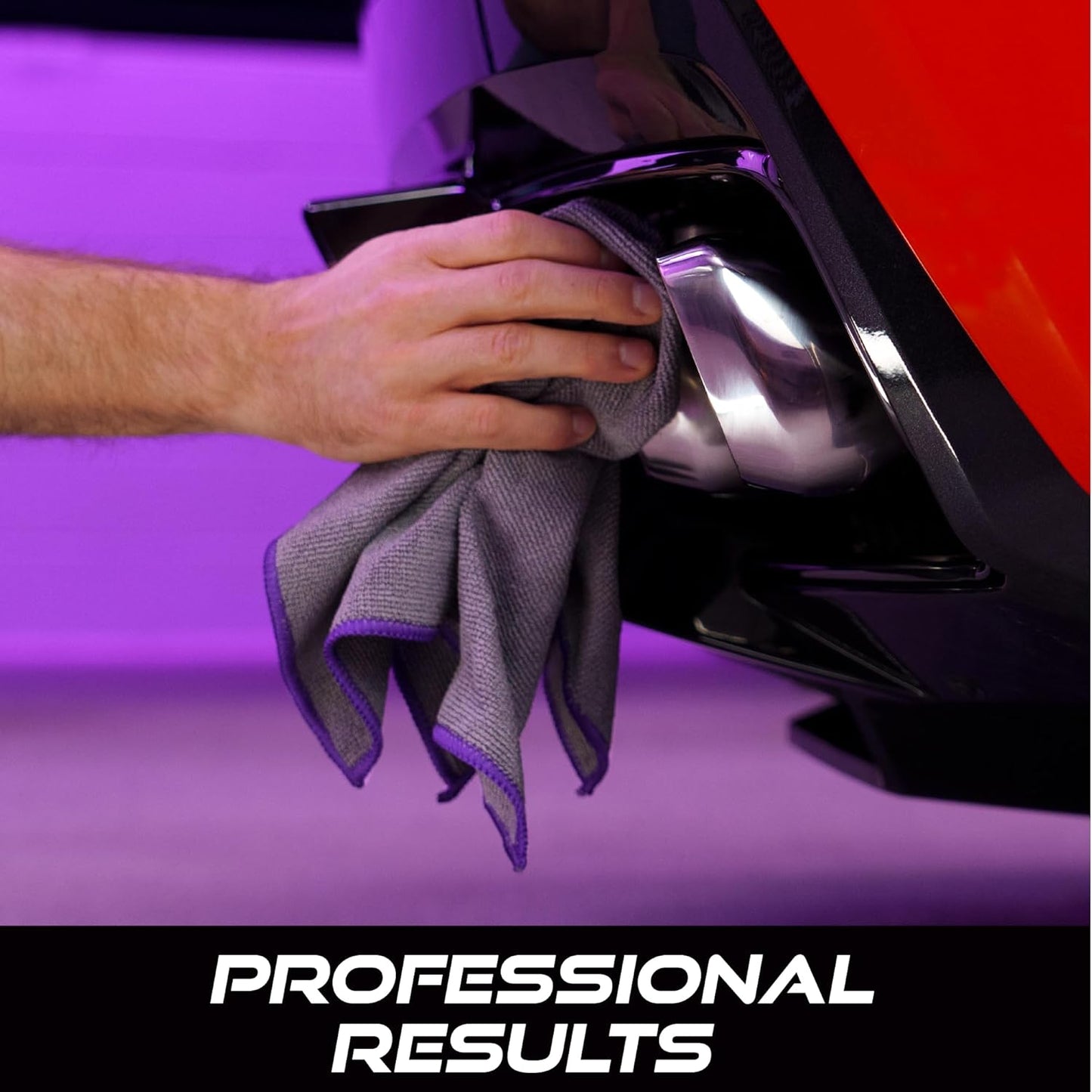 VIKING Microfiber Cleaning Cloth for Car Detailing Kit, Polishing Towels, Car Wax Removal Cloths, Grey, 16 inch x 16 inch, 3 Pack