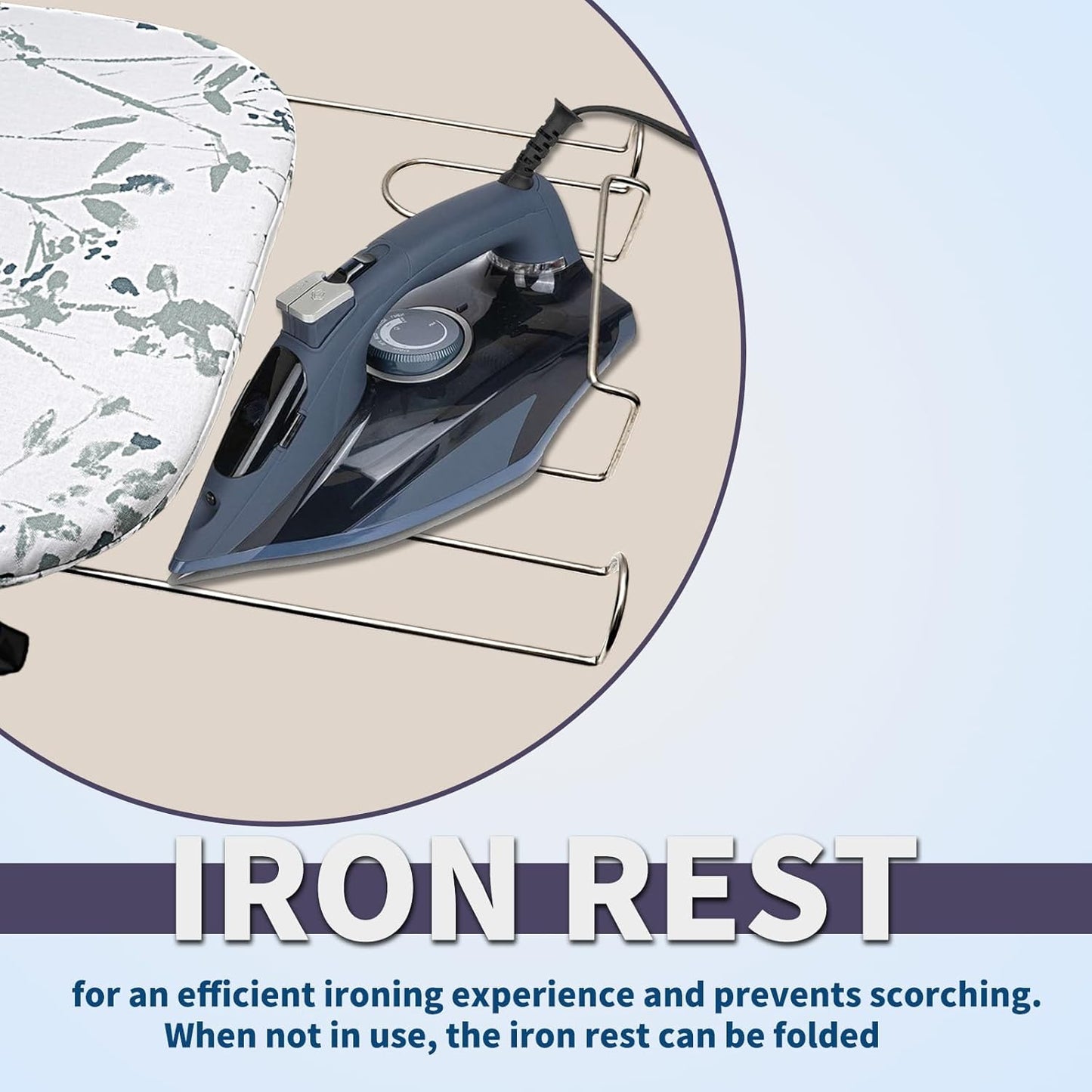 Tabletop Ironing Board Folding with Iron Holder and Iron Rest, Portable Space Saving Small Metal Ironing Board
