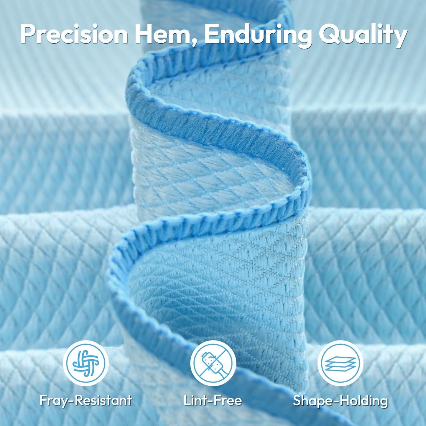 Nanoscale Microfiber Cloths 15.55”x 15.55”, Glass Window Mirror Stainless Steel Car Cleaning, Streak-Free, Lint-Free, Super Thick & Absorbent, Reusable, 6 Pack (Blue)