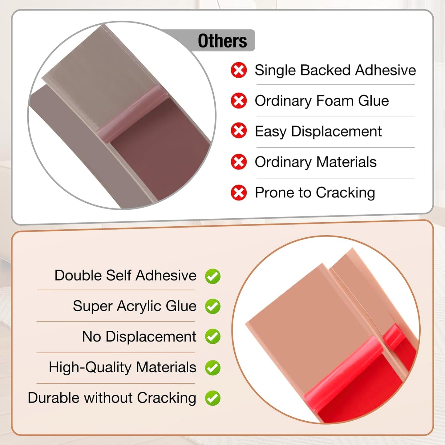 Floor Transition Strip Self Adhesive Vinyl Door Threshold for Doorways Carpet Edging Trim Overlap Edge Reducer for Laminate Floor, Carpet, Tile (Smoked Brown Wood Grain, 2/5" to 3/5", 3.3Ft)