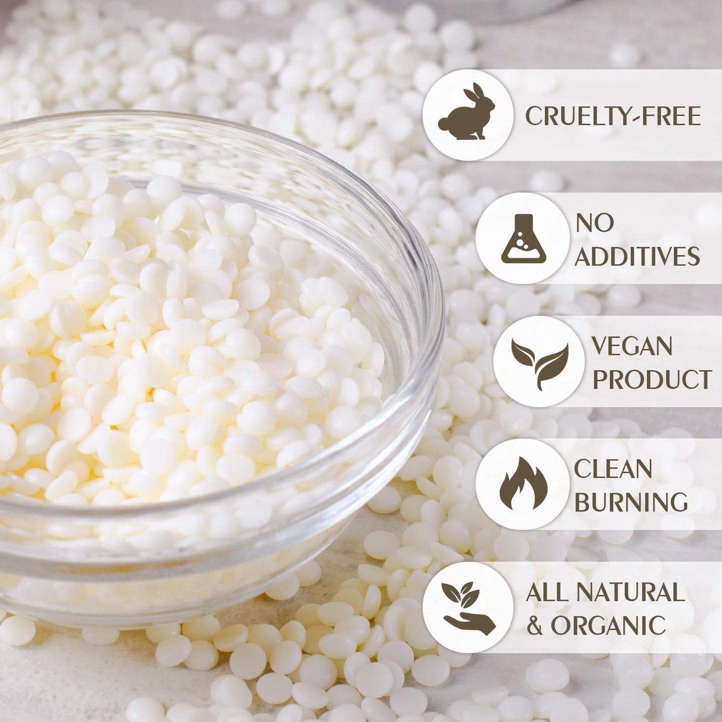 Soy Wax, Waxcanpy Natural Candle Wax, Organic Soy Wax for Candle Making from Farm, No Additives, Harmless and Pure (20lb)