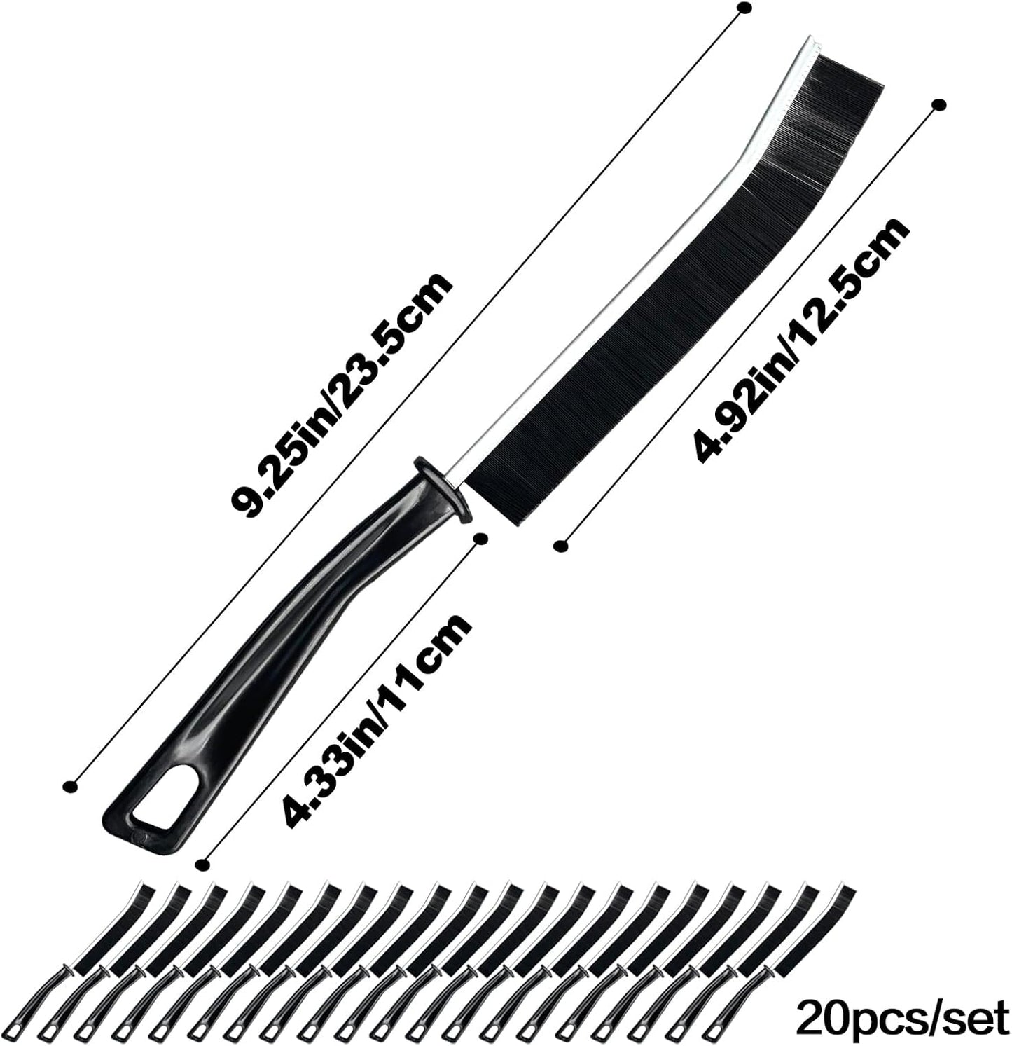 20 Pcs Crevice Cleaning Brush, Bathroom Gap Brush, Grout Cleaner Brush Hard Bristle Crevice Cleaning Brush,Clean The Dead Corners of Bathroom Kitchen Tiles