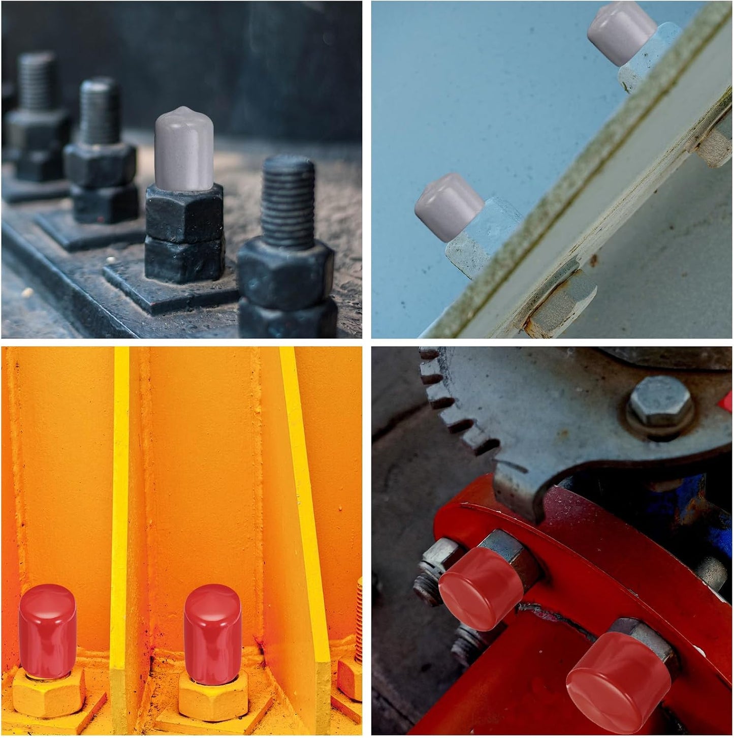 uxcell 20pcs Rubber End Caps 35mm ID Vinyl PVC Round Tube Bolt Cap Cover Screw Thread Protectors Black