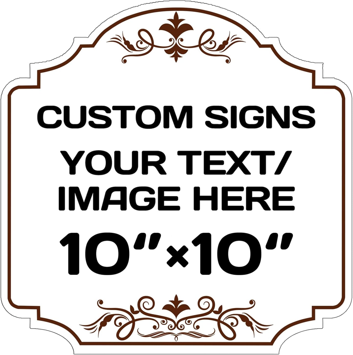 Custom Aluminum Weatherproof Metal Sign - Indoor/Outdoor, Personalized Text & Picture, Hazard, Garden, Door Sign
