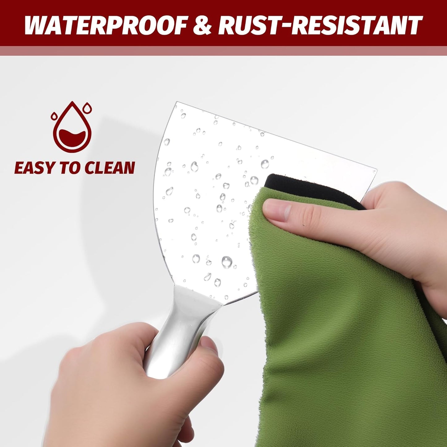 Putty Knife Set,4 PCS 2",3",4",6" One Piece Premium Polished All-Stainless Steel Scraper Tool for Drywall Finishing,Professional Grade Putty Blade for Scraping Paint, Taping