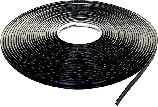 InstaTrim The Original Flexible Trim - 50ft Black 1/2" Wide Caulk Tape - Adhesive Trim with Many Uses Including Caulking for Bathtubs, Sinks, Counters, Tile, Floors - Made in USA