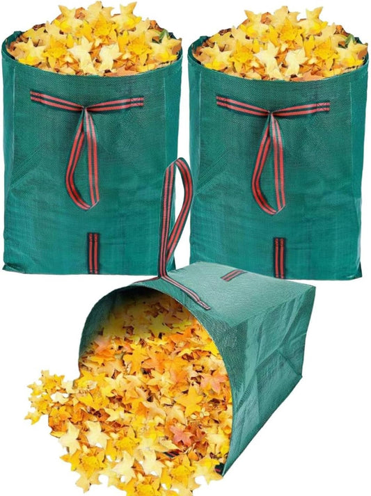 72 Gallon Leaf Collector,3-Pack Yard Waste Bags,Large Dustpan-Type Lawn and Leaf Bags, Leaf Bags for Yard Debris,Grass Clippings,Collapsible Trash Can for Parties,Laundry,Camping