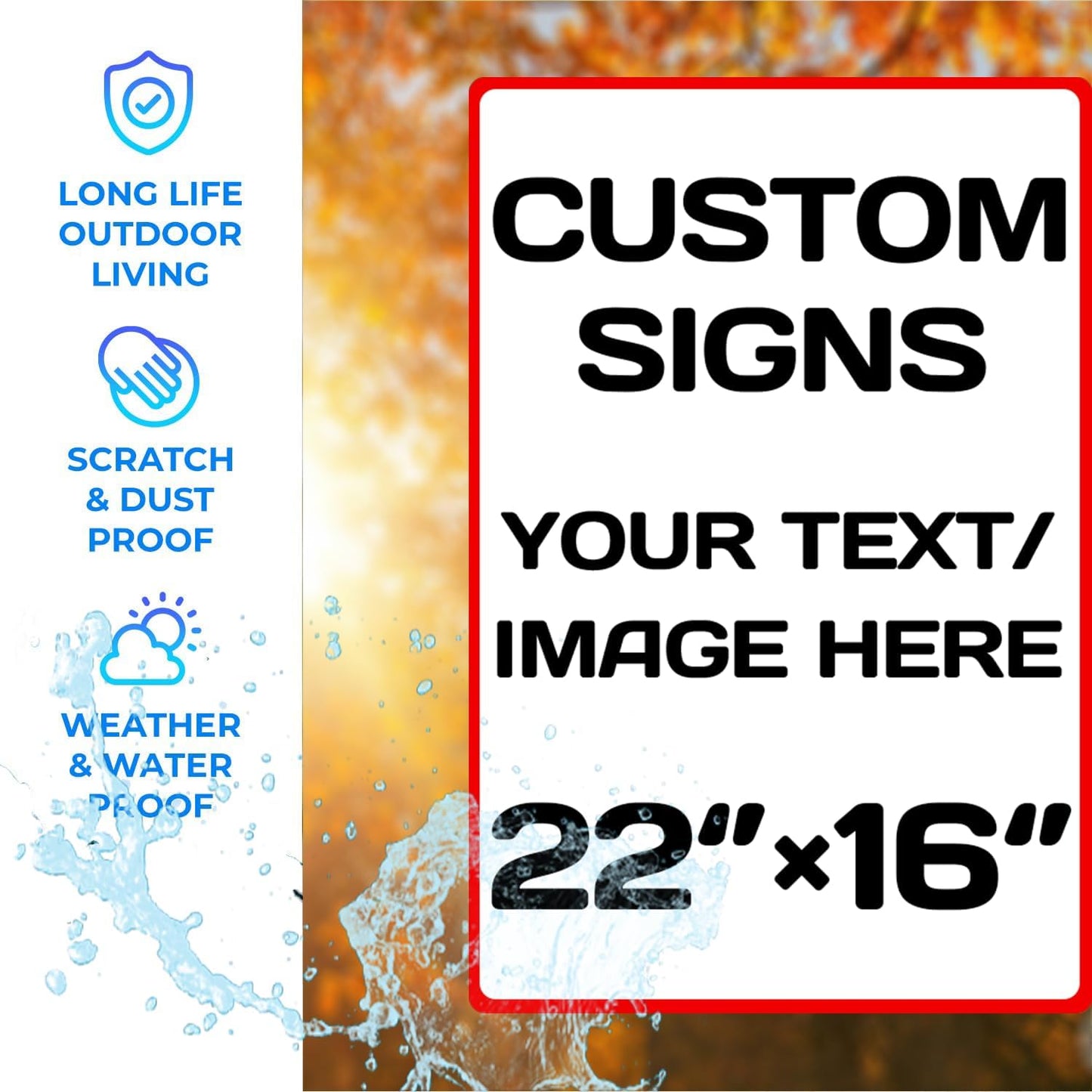 Custom Sign, Personalized Metal Signs,Aluminum Weatherproof Metal Sign Multiple Sizes Custom Personalized Text And picture Here,hazard sign,garden sign,custom door sign,Customised business signs