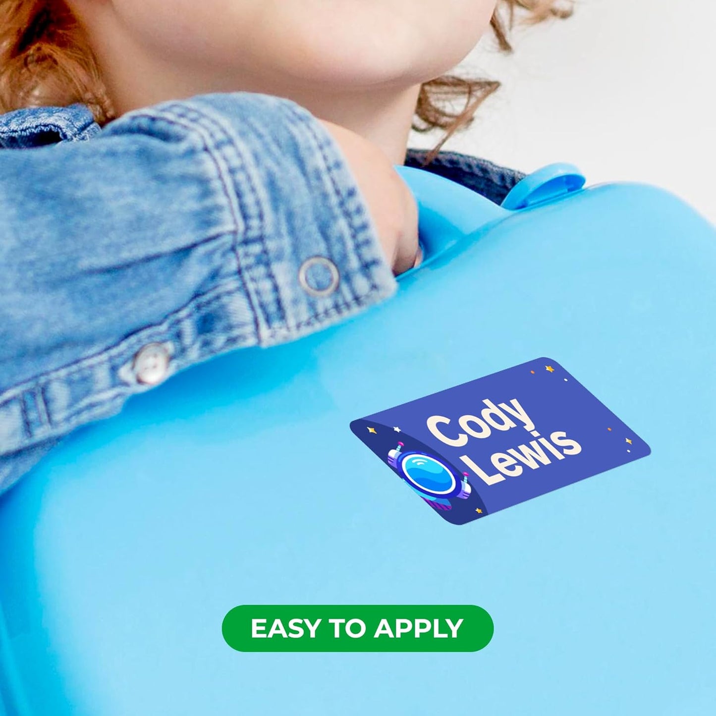 Personalized Name Tag Stickers for Kids (130+ Pack) | Space-Themed Waterproof Labels for School Supplies, Bottles & Lunch Boxes | Custom Vinyl Name Labels for Clothing, Toys & More (B. Space)