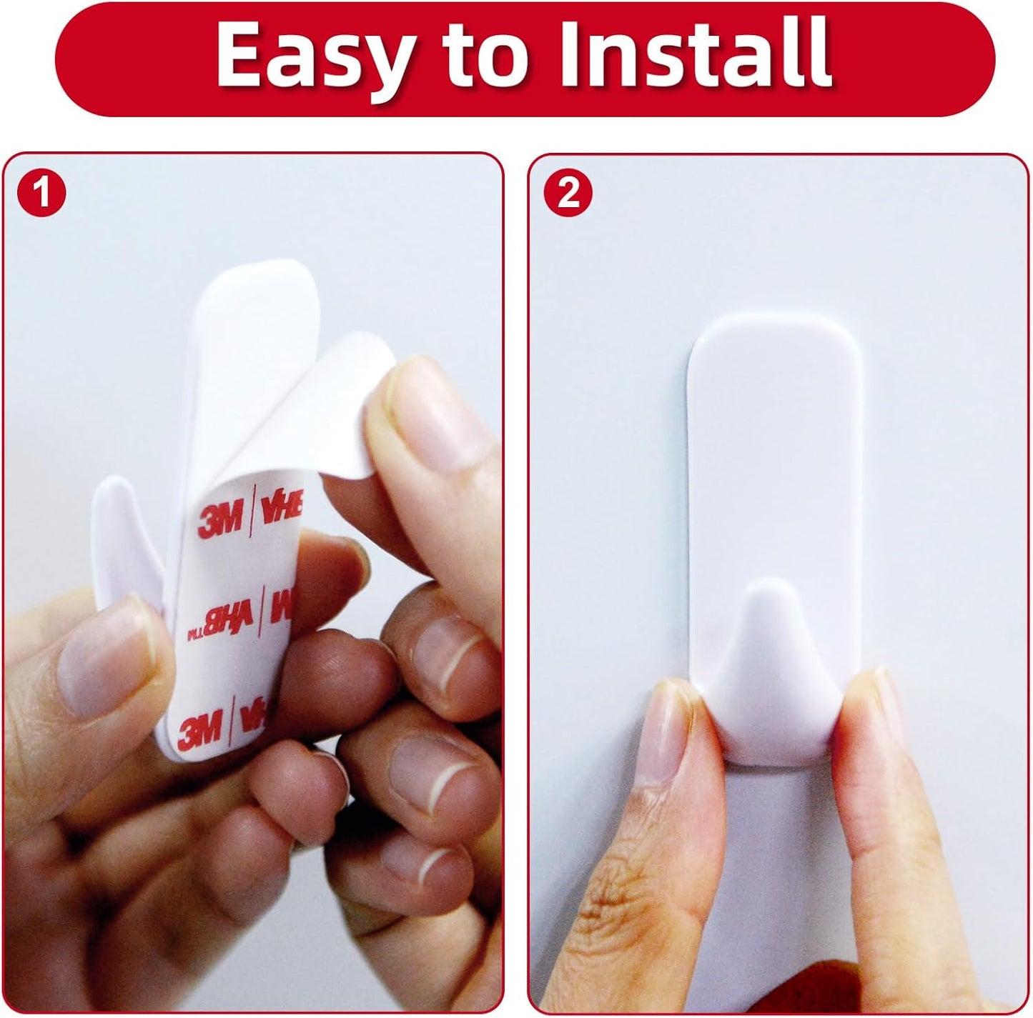 Wall Hooks for Hanging Heavy Duty, Medium 22 Self Adhesive Wall with 26 Strips no Damage, Sticky for Key, Shower,Towel, Coat, Door, Hat