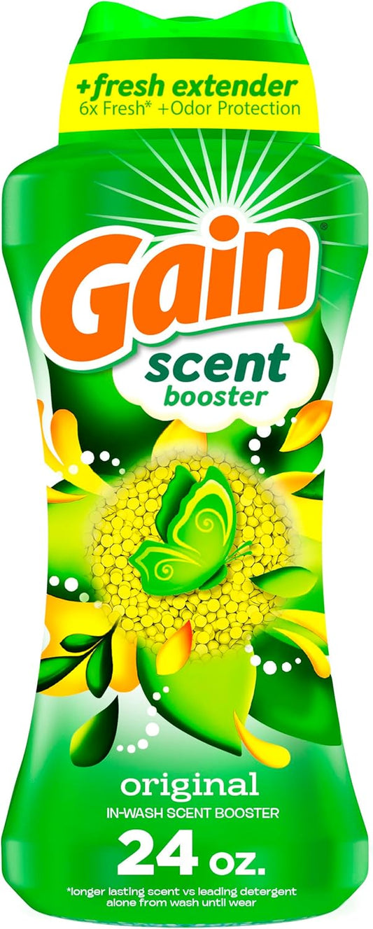 Gain Fireworks In-Wash Scent Booster Beads, Original, 24 oz, Laundry Scent Boosters, Gain Scent Booster Beads, Odor Eliminator