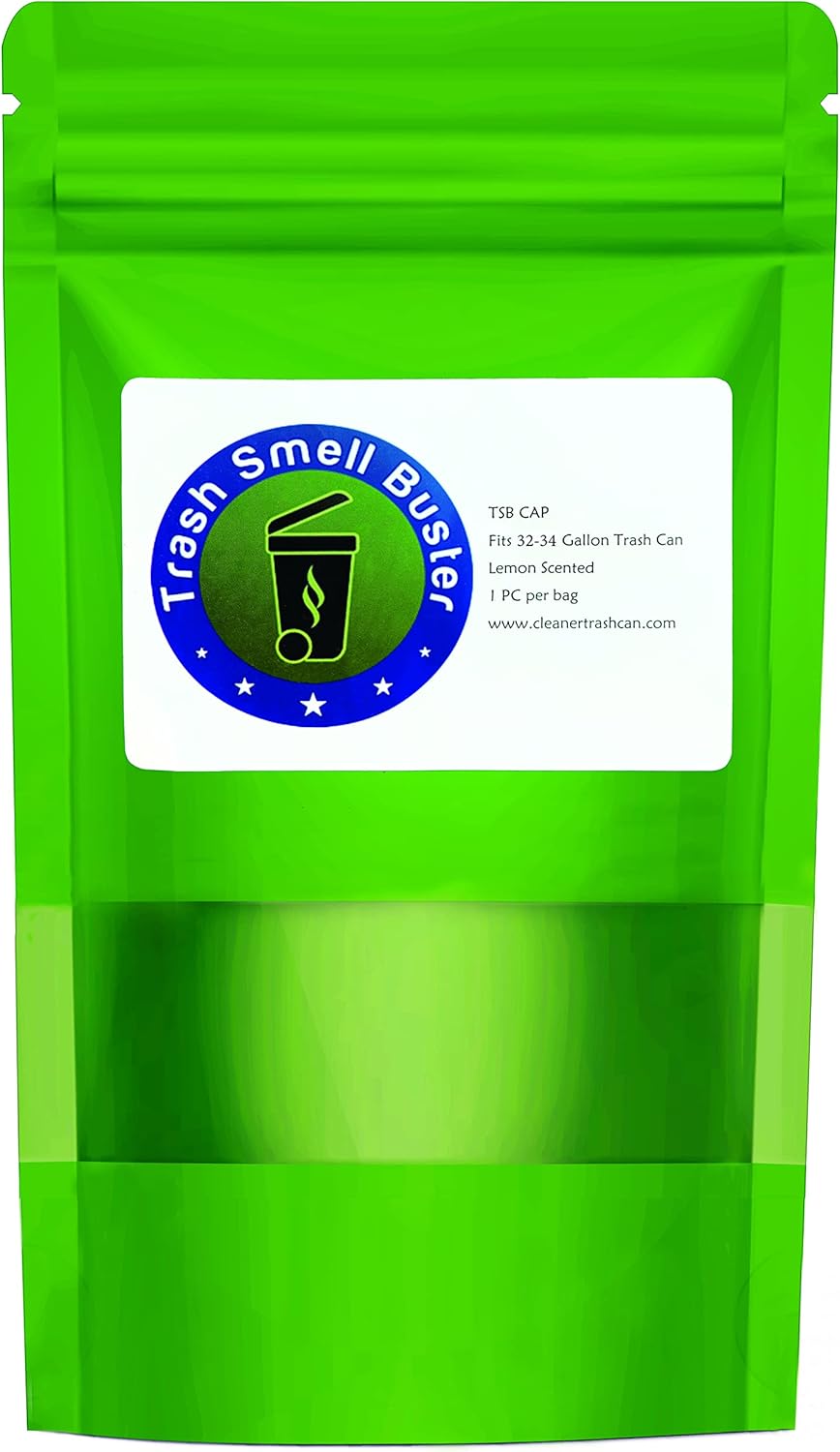 32 Gallon Trash Can Cover Odor Eliminating Bag with Elastic Band Lemon Scented Durable Chemical Free 1 Cover