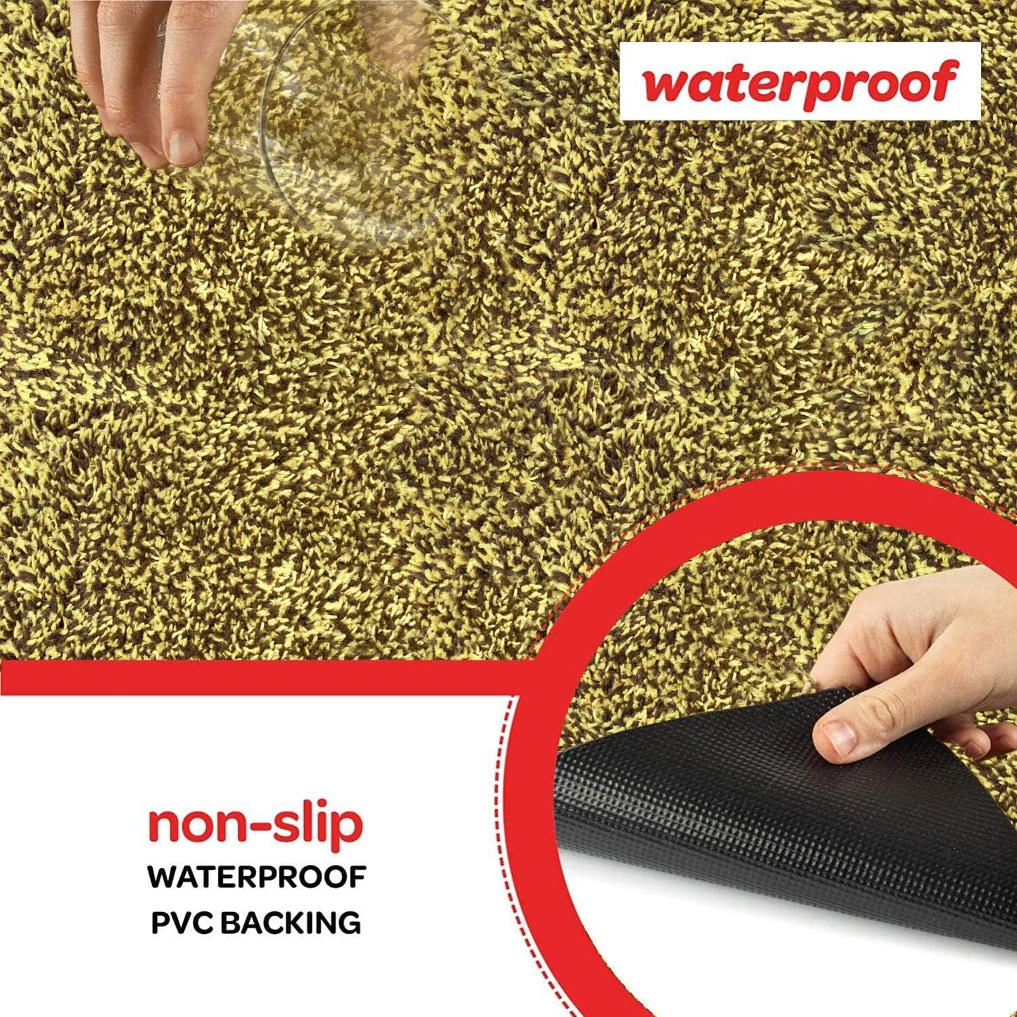 Premium Microfiber Indoor Door Mat – 36"x72" Washable Entry Mat, Non-Slip, Waterproof Backing, Super Absorbent, Low Profile Entryway Doormat for Indoor Entrance