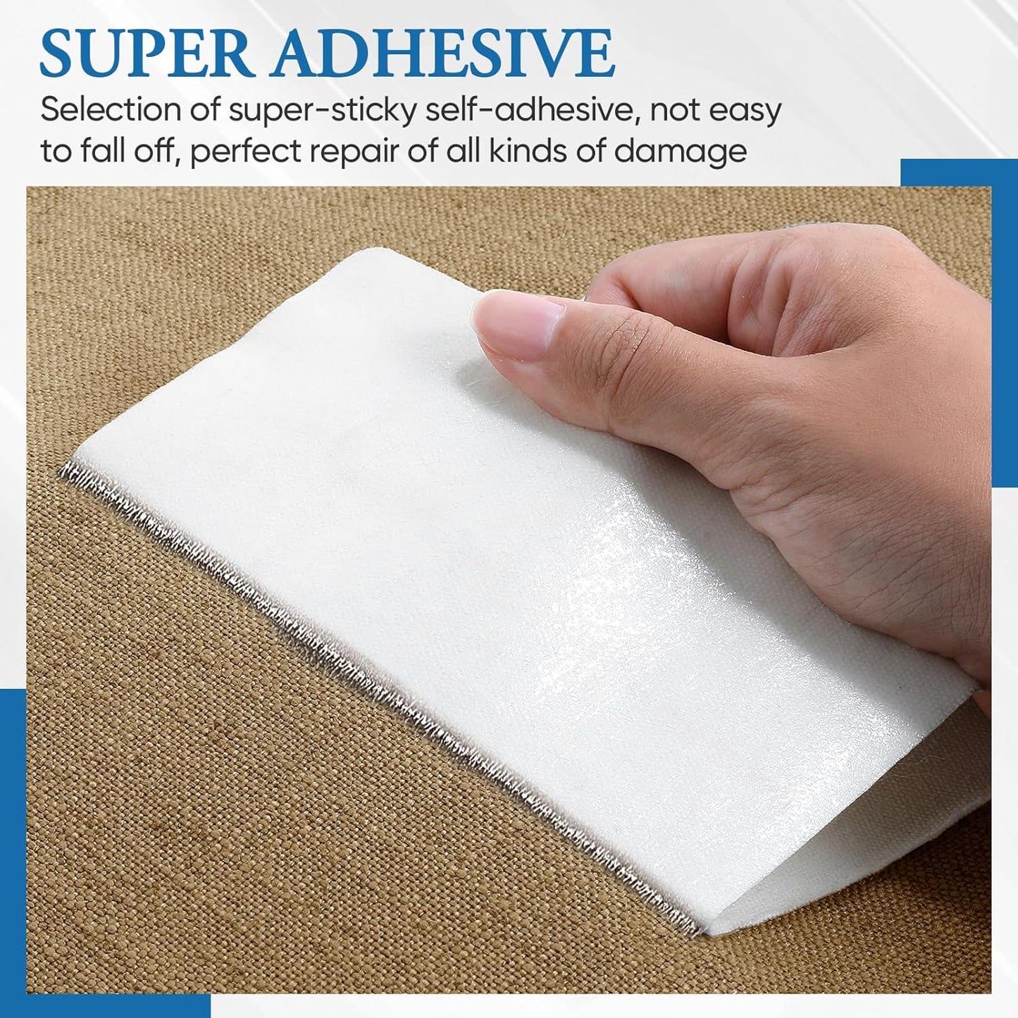 Canvas Repair Patch 5.5 x 8 Inches 6Pcs Self-Adhesive Waterproof Canvas Patch Kit for Repairing Tents,Sofas,Boat Covers,Camping Chair,Awnings,Car Seats.（Khaki）