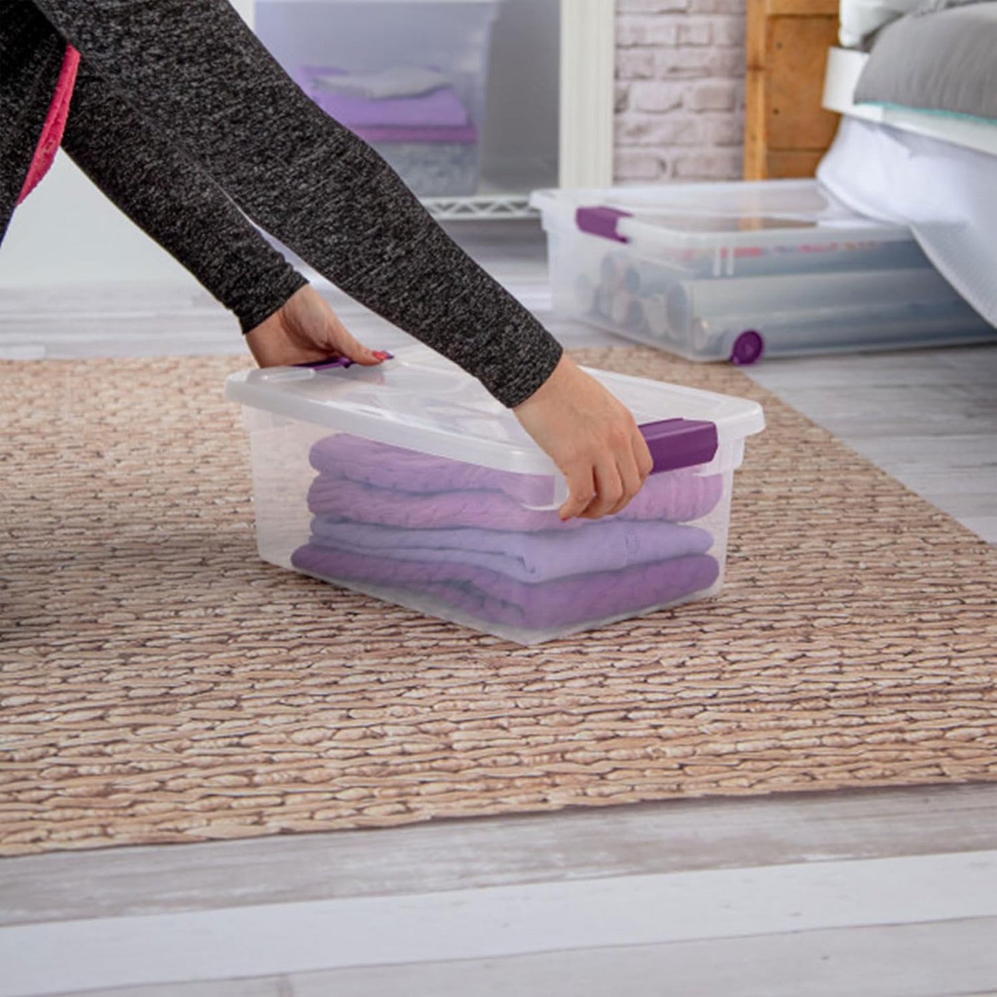 Sterilite 36-Pack 15 Quart Clearview Latch Box, Stackable Organizer Bins with Latching Lids - Clear Plastic Organization Containers for Closet, Bedroom, Shelving Units and Everyday Home Storage