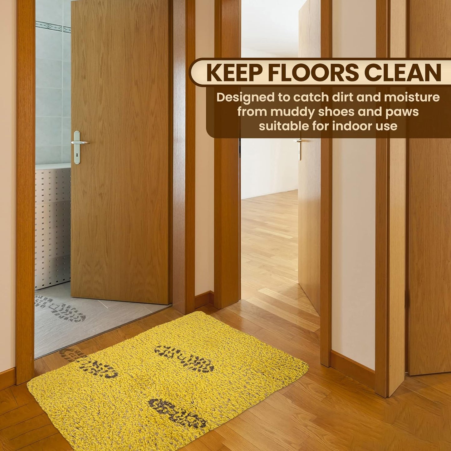 Premium Microfiber Indoor Door Mat – 24"x36" Washable Entry Mat, Non-Slip, Waterproof Backing, Super Absorbent, Low Profile Entryway Doormat for Indoor Entrance