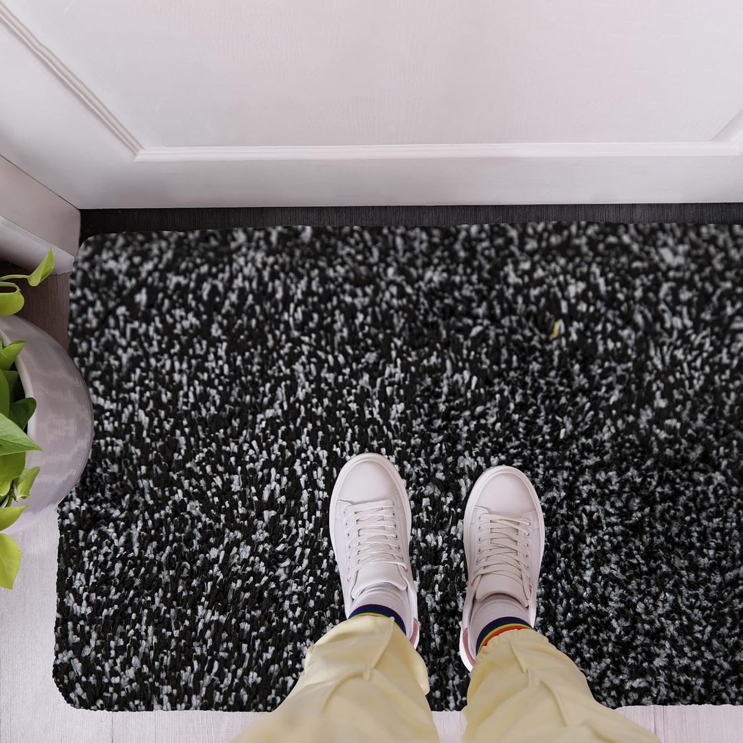 Premium Microfiber Indoor Door Mat – 24"x36" Washable Entry Mat, Non-Slip, Waterproof Backing, Super Absorbent, Low Profile Entryway Doormat for Indoor Entrance