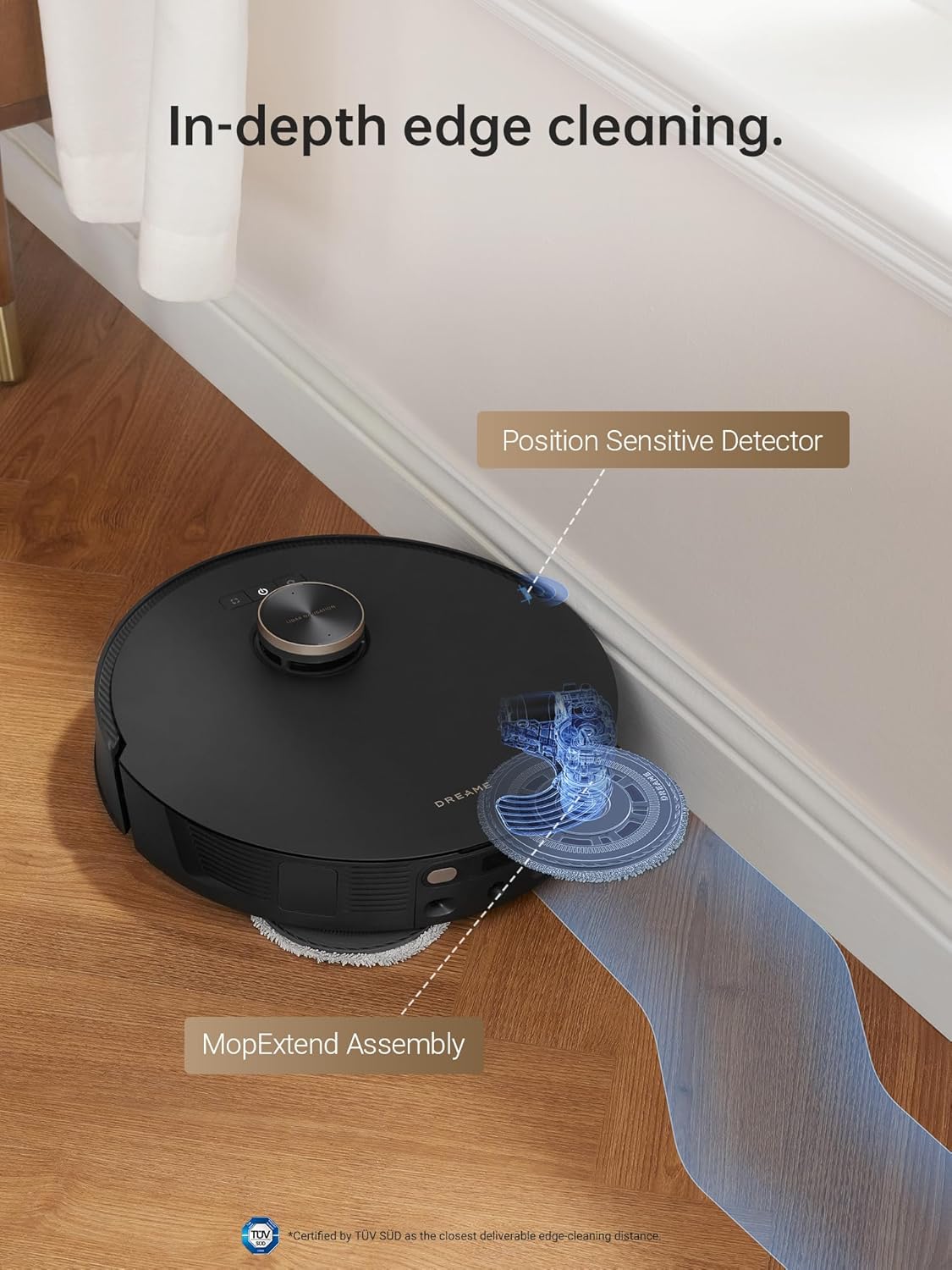 DREAME L20 Ultra Robot Vacuum and Mop with Mop-Extend, Auto Mop Removal & Raising, Washing and Drying, 7000Pa Suction, Self-Emptying, Self-Refilling, AI Obstacle Avoidance