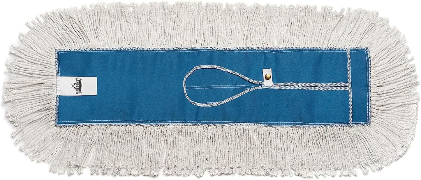 Nine Forty Industrial-Grade 24x5 Cotton Dust Mop Head Refills, Perfect Replacement for Busy Home, Gym, Industrial and Commercial Spaces, Heavy-Duty Mop for Janitorial & Housekeeping Needs - 1 Pack