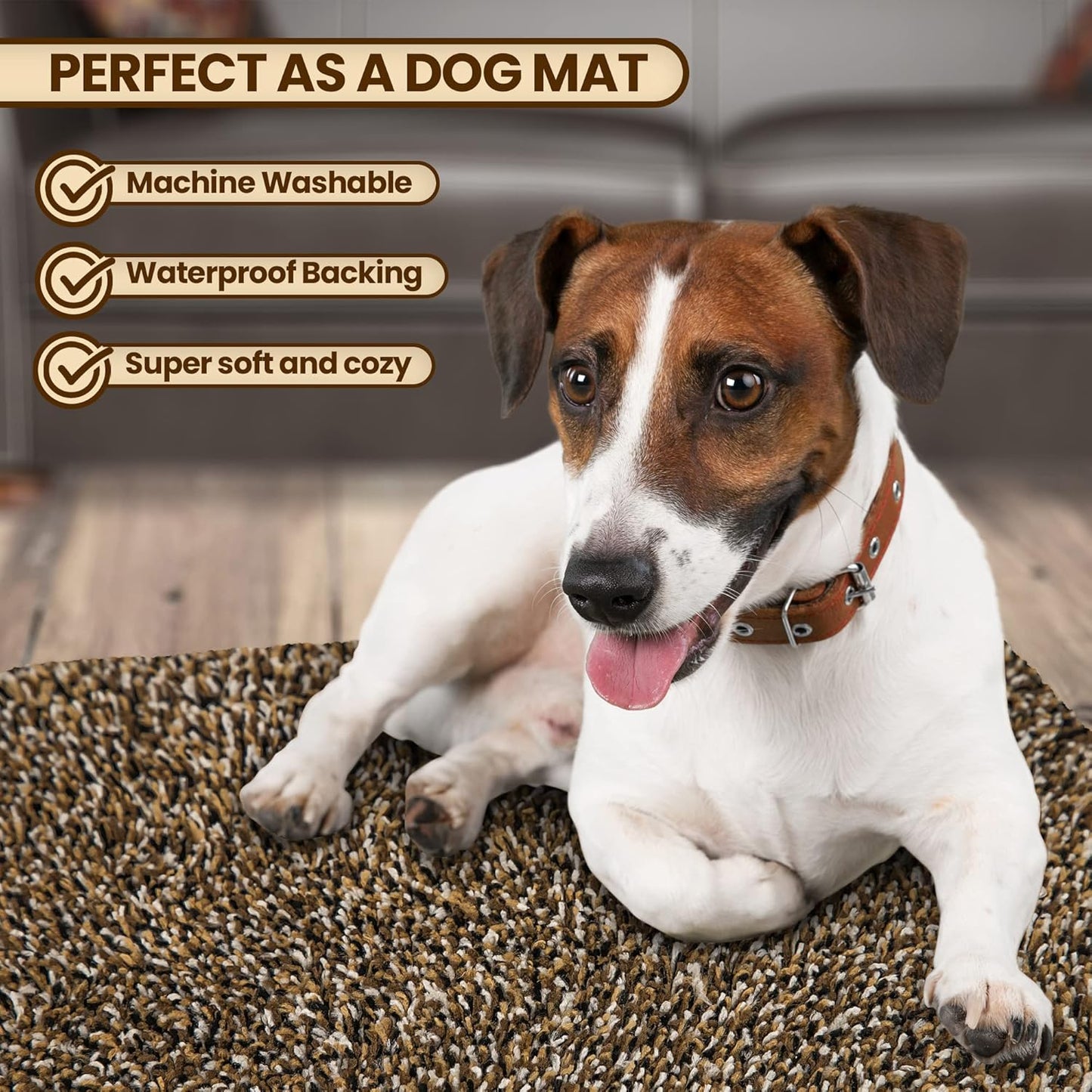 Premium Microfiber Indoor Door Mat – 24"x36" Washable Entry Mat, Non-Slip, Waterproof Backing, Super Absorbent, Low Profile Entryway Doormat for Indoor Entrance