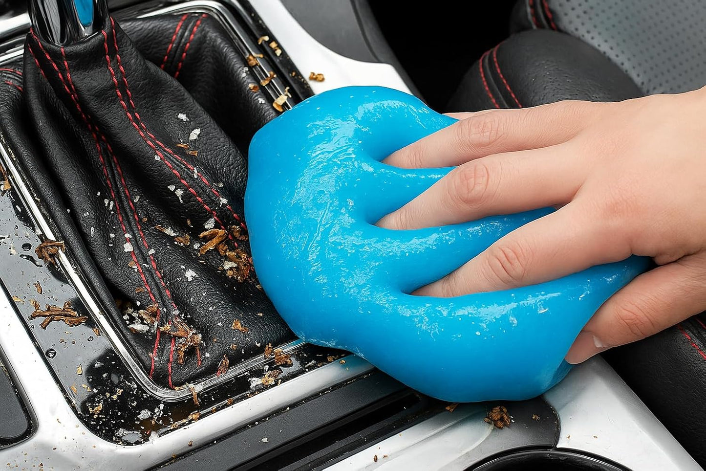 Car Cleaning Gel Pack of 2 – Reusable Car Interior Detailer Slime, Dust Remover Putty for Car Vents, Dashboard, Keyboard & Electronics, Auto Detailing Supplies for Easy Cleaning