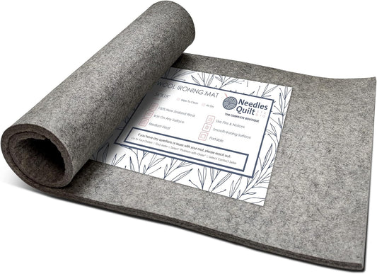 36" x 18" Wool Pressing Mat for Quilting | 100% Natural New Zealand Wool Ironing Mat for Quilters | Quilting Ironing Pad & Wool Pressing Pad for Sewing, Quilters & Craft Projects