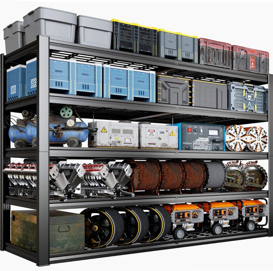 68" W Garage Shelving Heavy Duty, 5 Tier Garage Shelves, Adjustable Storage Shelving Unit, Commercial Metal Shelf for Warehouse, Pantry, School, Shop, 68" Wx20 Dx84 H