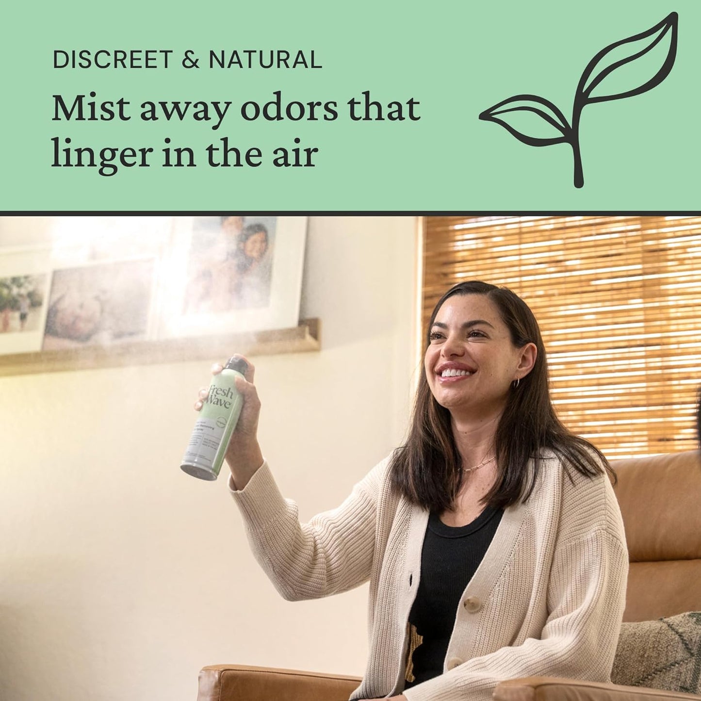 Fresh Wave Odor Eliminator Spray & Air Freshener, 8 oz. | Pack of 2 | Non-Aerosol, Fine Mist | Odor Absorbers | Safer Odor Relief | Natural Plant-Based Odor Eliminator | For Furniture, Fabrics & Trash