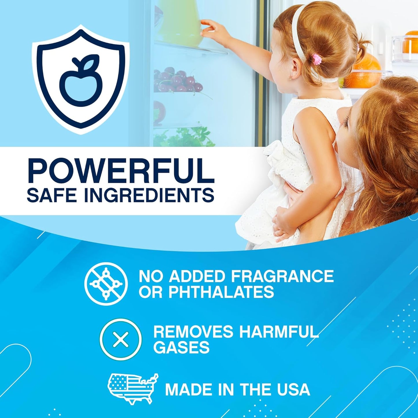 NonScents Refrigerator Deodorizer – Odor Eliminator for Fridge & Freezer – Outshines Baking Soda & Deodorizer with Activated Charcoal – Unscented & Long-Lasting, Freshen Refrigerator (2-Count)