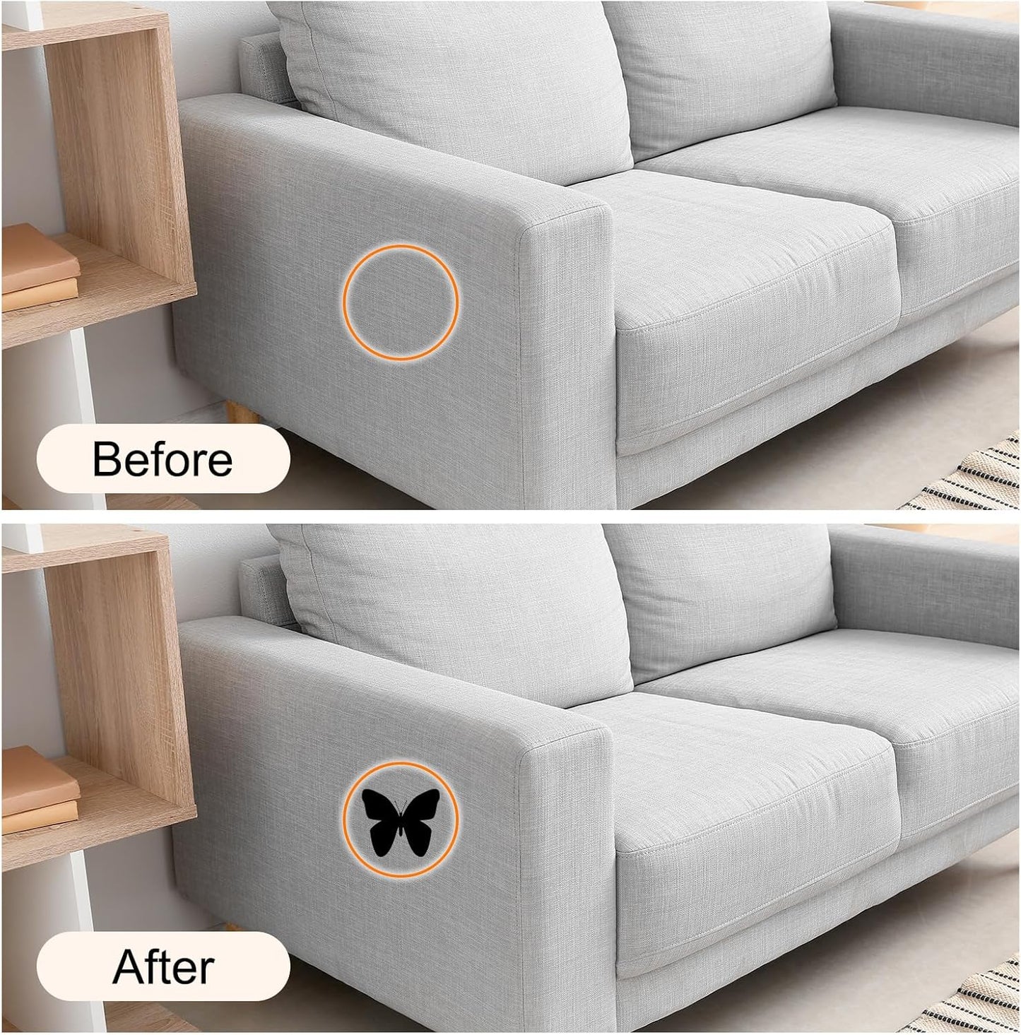 Repair Patches Repair Tape Self-Adhesive DIY Repair Patch Linen Gear Patch for Sofa, Furniture, Chair, Clothing,Tents,17x79 Inch,Grey