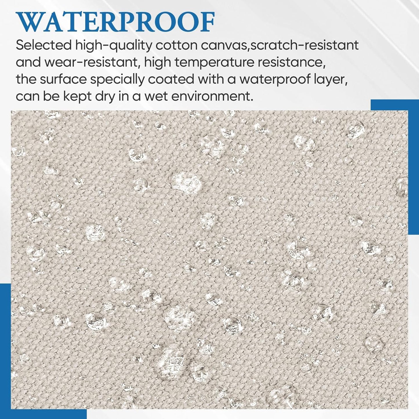 Canvas Patch 5.5 x 8 Inches 6Pcs Self-Adhesive Waterproof Canvas Patch Kit for Repairing Tents,Sofas,Boat Covers,Camping Chair,Awnings,Car Seats.（Beige）