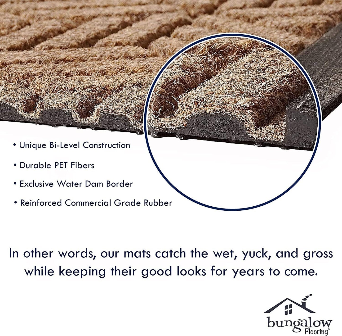 WaterHog Heavy Duty Doorway Mat, 4' x 6', Made in USA, Durable & Skid-Resistant Entryway Mat, Water-Trapping, Indoor/Outdoor Decorative Floor Covering, Cordova Collection, Evergreen