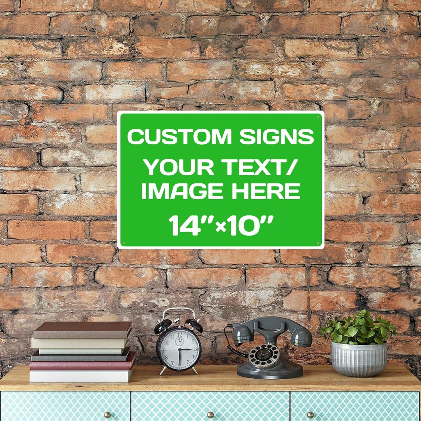 Personalized Aluminum Weatherproof Metal Signs - Multiple Sizes, Custom Text & Picture, Hazard, Garden, Custom Door Signs