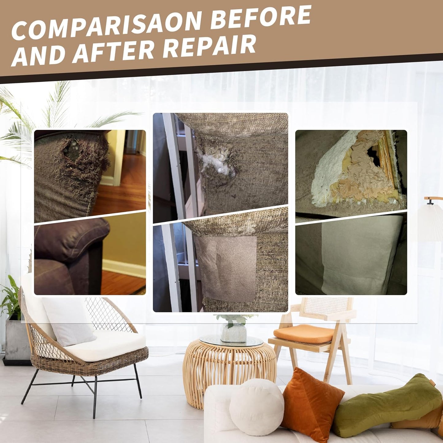 Velvet Repair Patch, Self-Adhesive Flannel Fabric Patch, Multi Colors, Microfiber Patch，Can be Used to Patch Sofas, Car Seats, Handbags, Jacket Holes and Tears (Black)