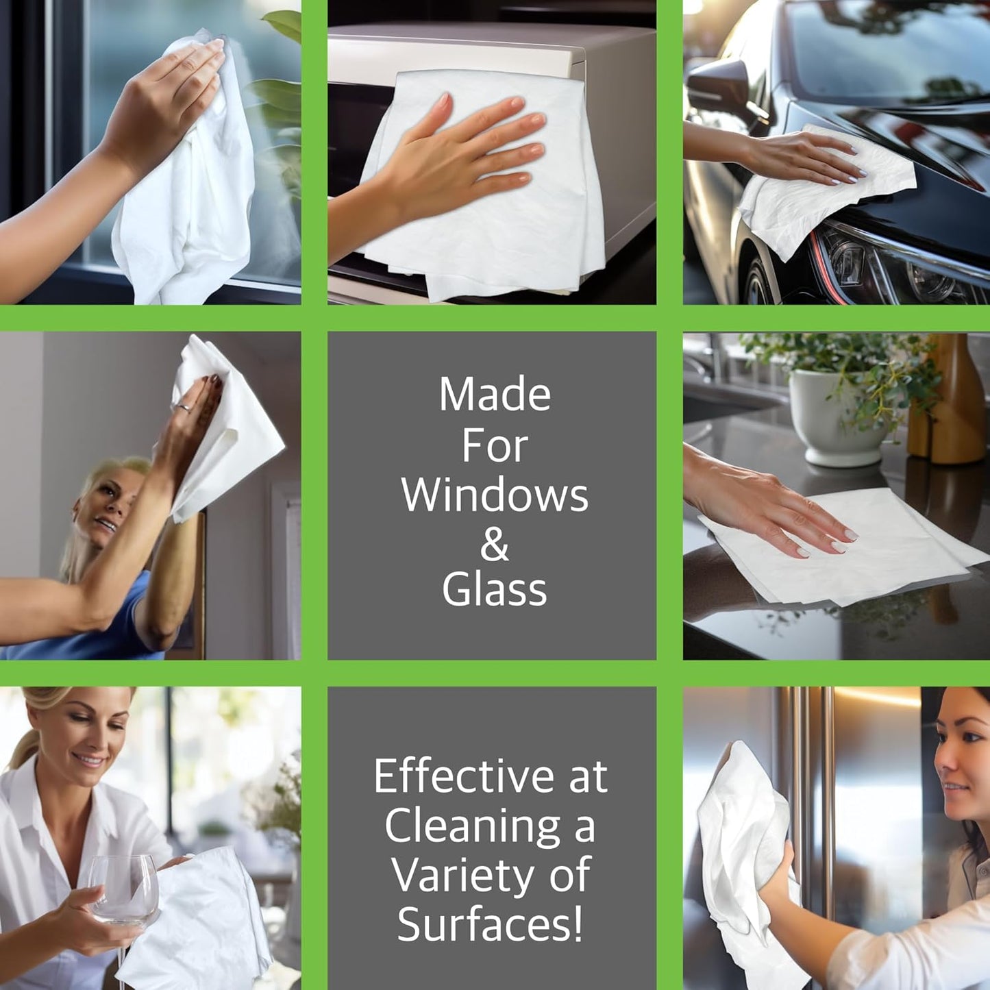 Microfiber Magic Streak Free Cleaning Cloth 6 Pack Clean Any Surface With Just Water Eco Friendly Environmentally Safe Perfect for Window, Mirror, Kitchen, Counters, Appliances, Car, Cycle, TV Screen