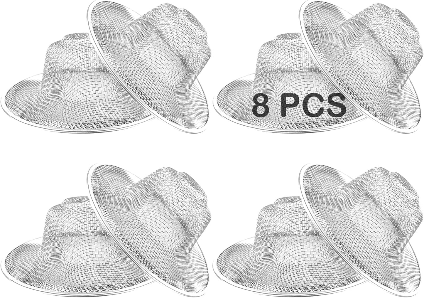 8PCS Metal Mesh Kitchen Sink Strainer, 4.41" Stainless Steel Slop Basket Filter Trap, Mesh Sink Drain Strainer Kitchen, Hair Basket Drain - Fits Most Kitchen Bathroom Sinks Shower Floor Drain