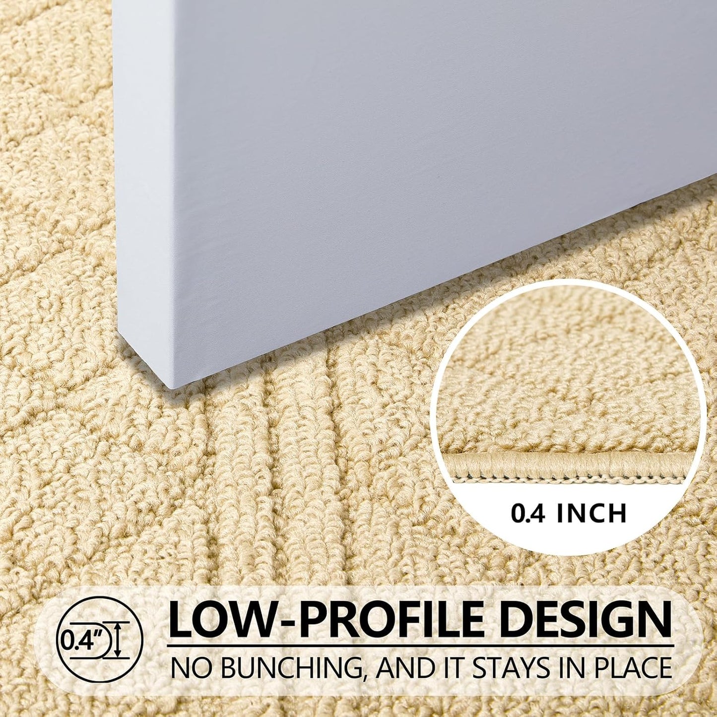 REFETONE Indoor Doormat, Front Back Door Mat 24"x36" Absorbent Rubber Backing Non Slip Door Mats, Low-Profile Resist Dirt Entrance Rugs, Machine Washable Door Rug Inside Floor Mat for Entryway, Golden