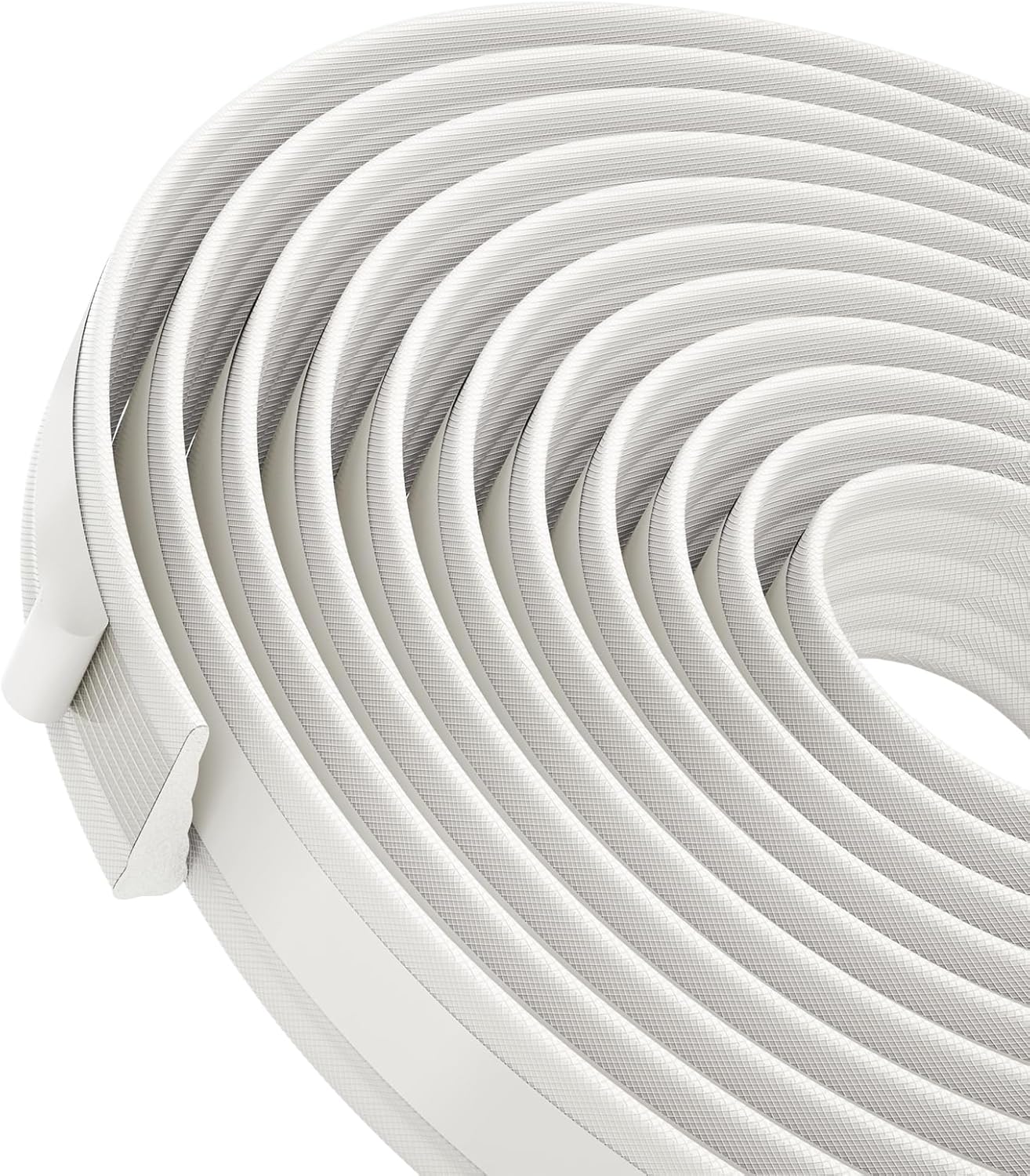 QDiShi 196" Wedge-Shape Weather Stripping Door Seal Weatherproof Foam Seals Self Adhesive Insulation Anti-Collision Strip Soundproofing Frame Insulation Tape Fits 0.13-0.31" Gaps(White)