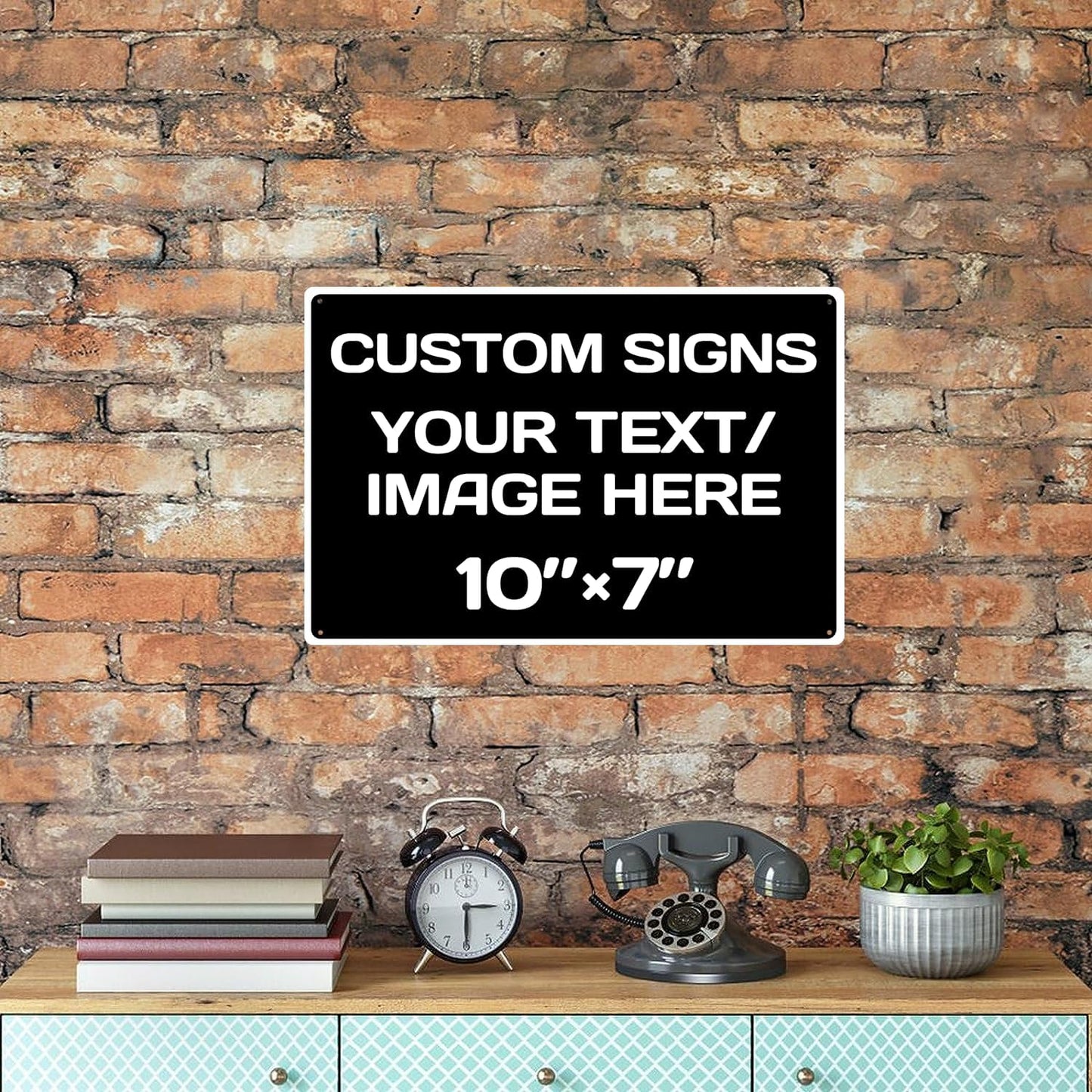 Aluminum Weatherproof Metal Signs - Custom Text & Picture, Multiple Sizes, Black & White Traffic Regulation Signs