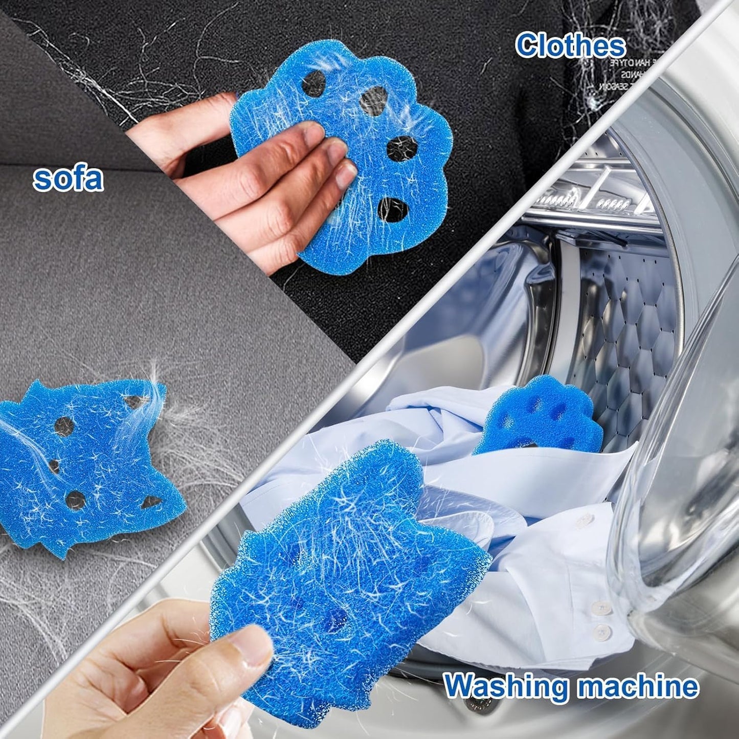 Reusable Pet Hair Remover for Laundry, Effective Cat & Dog Hair Catcher for Washer & Dryer, Lint and Fur Remover for Clothes, Bedding, Safe and Durable for All Fabrics (6)