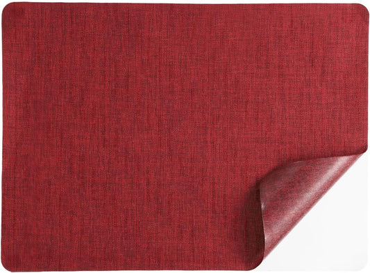 PATIKIL Linen Repair Patch, 8 x 11 Inch Self-Adhesive Linen Fabric Repair Patches for Sofa Couch Clothes Handbag Tents Car Seats Furniture, Red