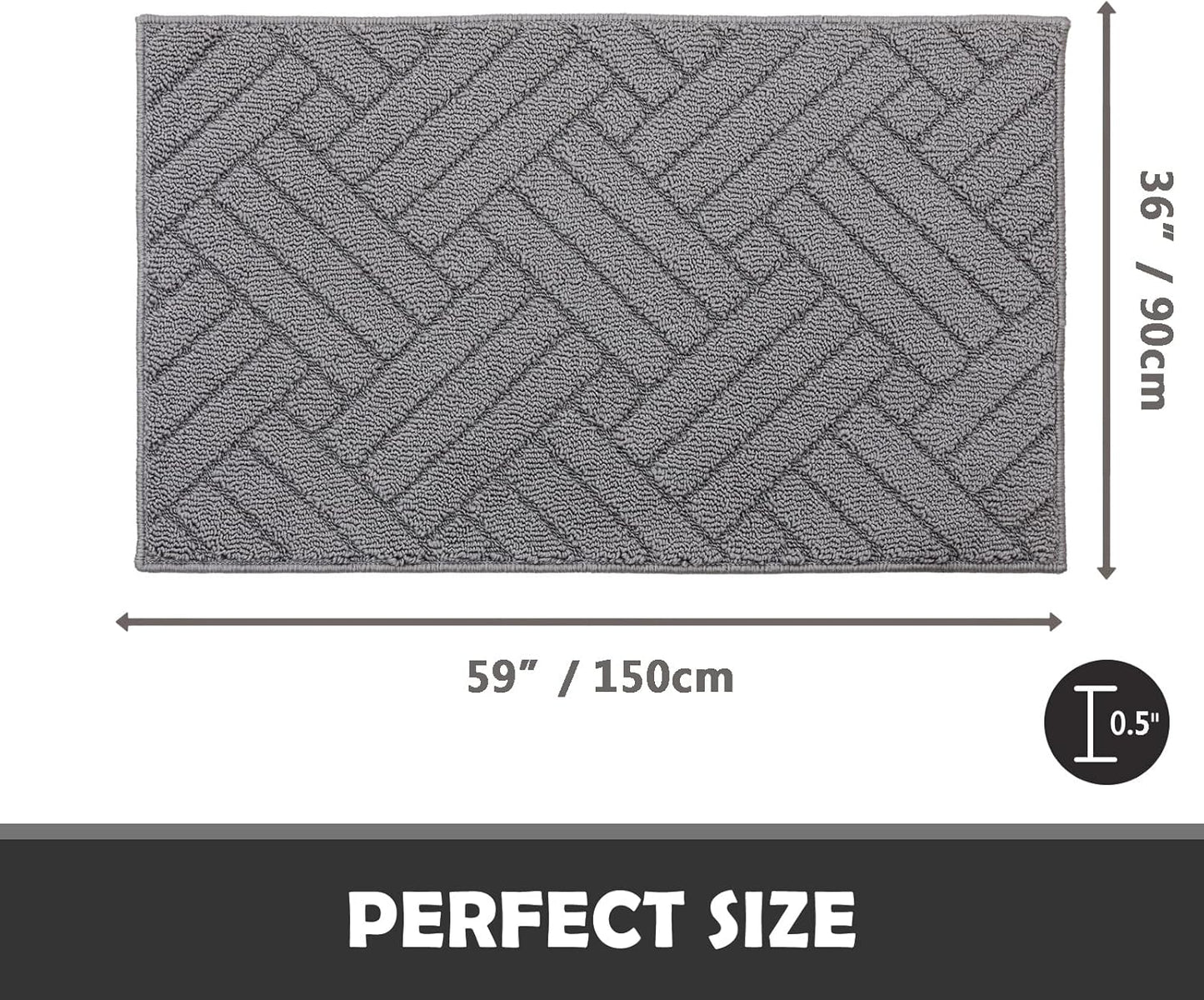 Door Mat Indoor Doormat, Entryway Rug Door Mats Non-Slip Rubber Backing,Heavy Duty Low-Profile Entrance Rugs, Absorbent Resist Dirt Doormats Floor Door mat for Entryway,36"x59"