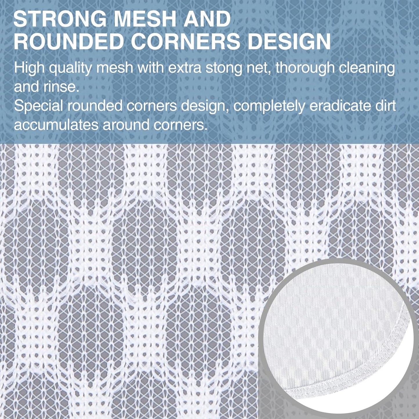 3 pcs Durable Honeycomb Mesh Laundry Bags for Delicates 12" x 15" (3 Medium)