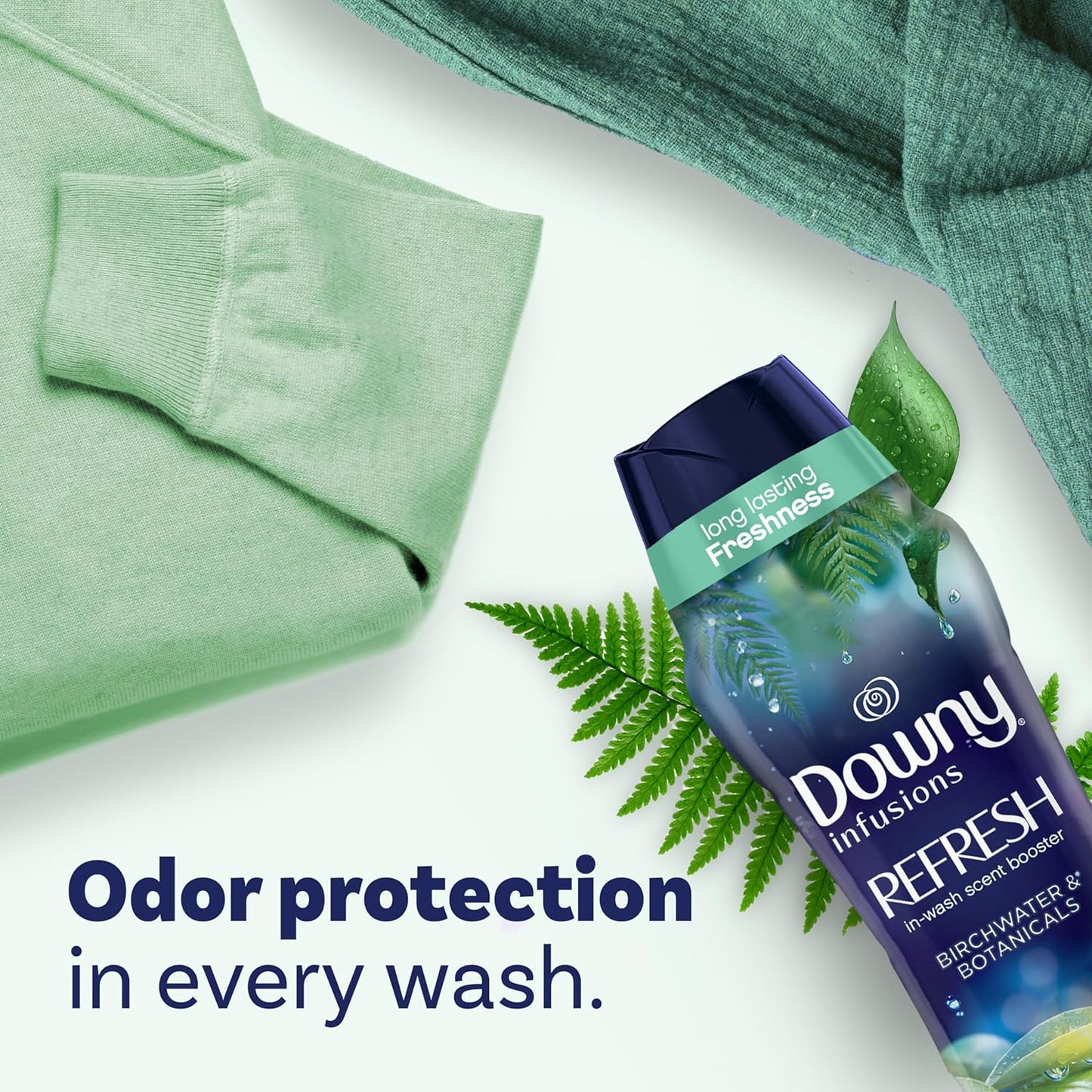 Downy Infusions In-Wash Scent Booster Beads, Refresh, Birch Water & Botanicals, 24 oz